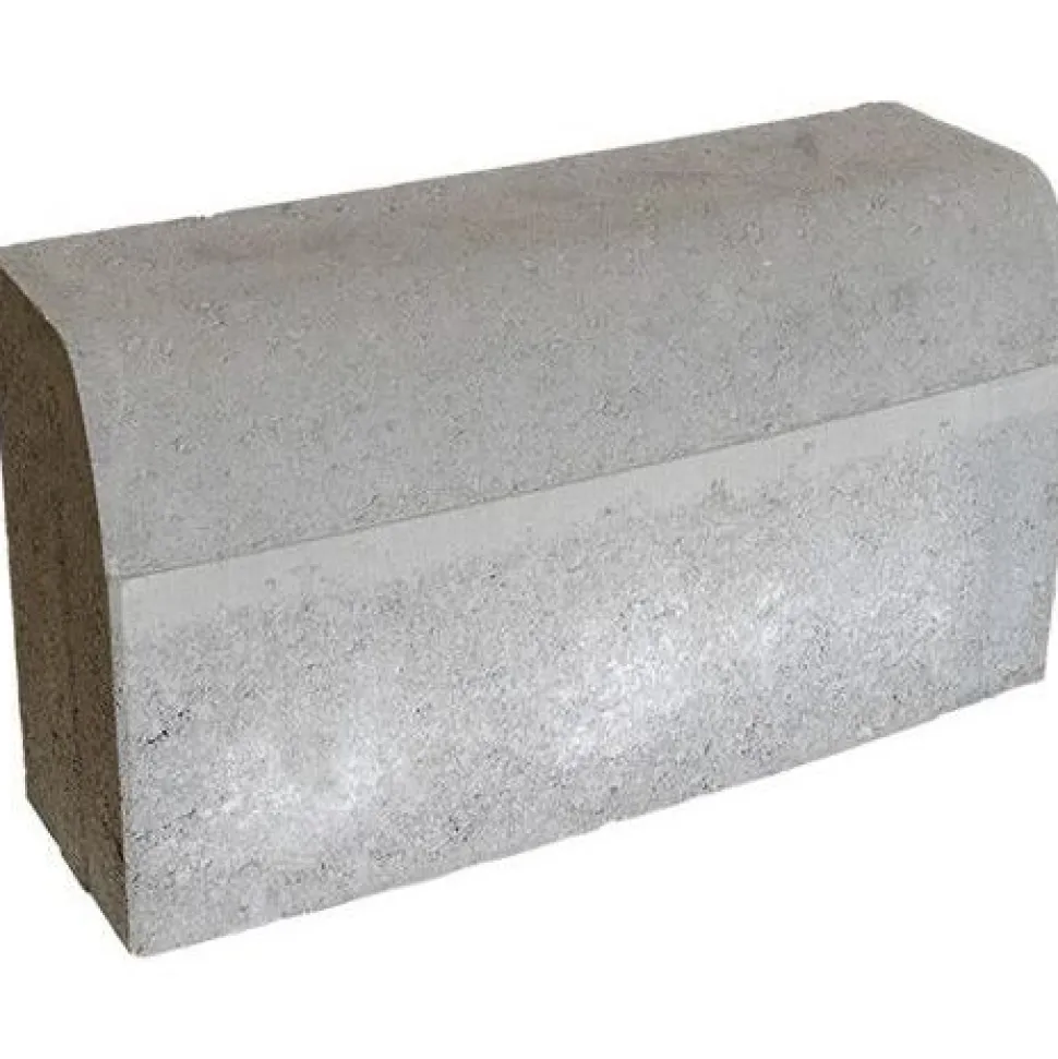 Upotettava reunakivi Rudus H4 kaarre R4500 kupera 560x170x300 mm sileä harmaa