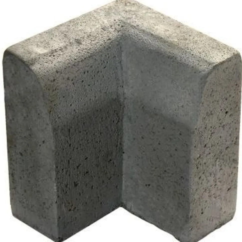 Upotettava reunakivi Rudus J11 kulma 90° kovera 500x110x300 mm sileä harmaa