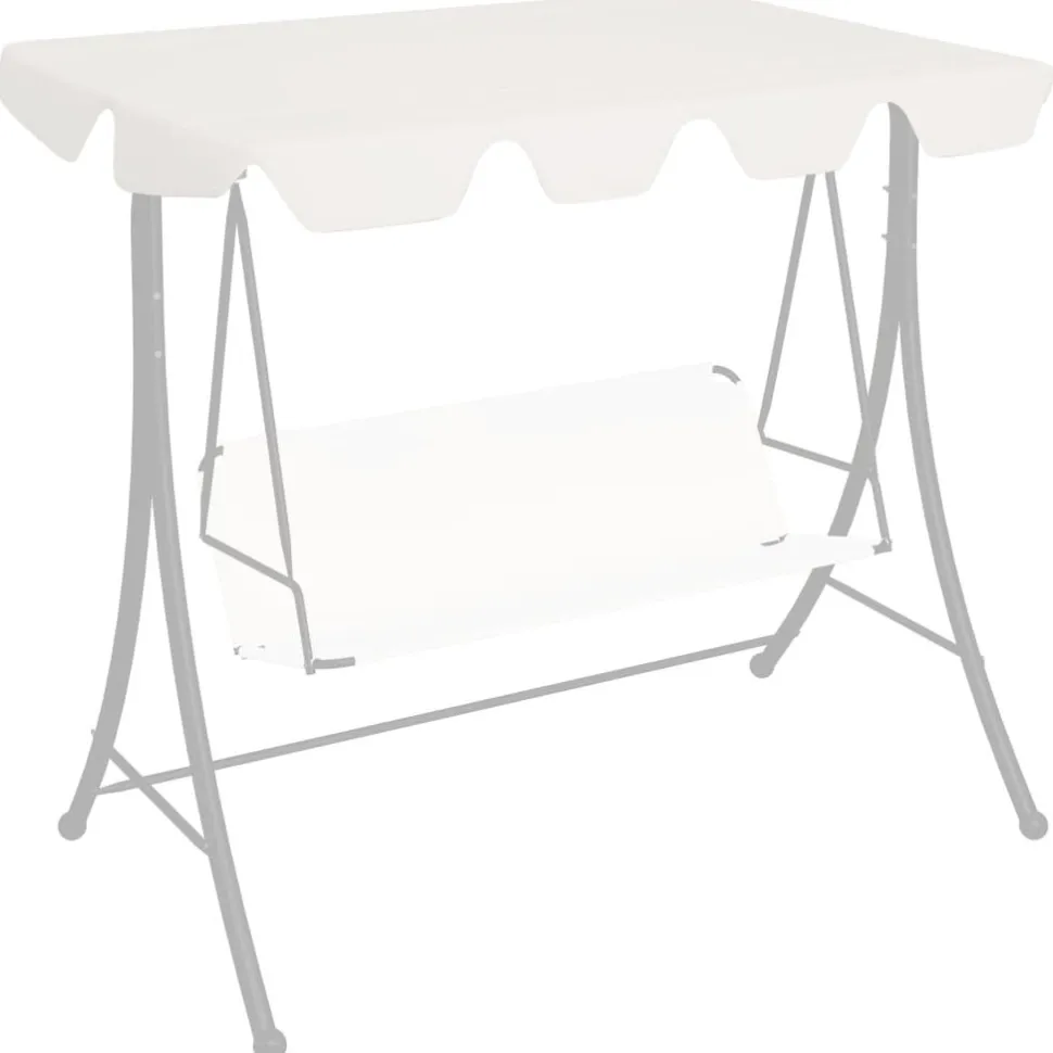 Vaihtokatos puutarhakeinuun valkoinen 226x186 cm 270 g/m²