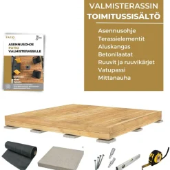 Valmisterassi PatioN°rd Aava, 1x2m, kestopuu
