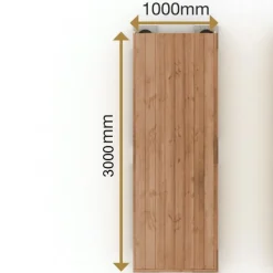 Valmisterassi PatioN°rd Havu, 1x3m, kestopuu