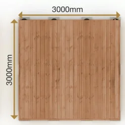 Valmisterassi PatioN°rd Havu, 3x3m, kestopuu
