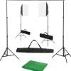 Valokuvastudiosarja 3 softbox-valoilla ja taustakankaalla