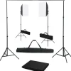 Valokuvastudiosarja 6 softbox-valoilla ja taustakankaalla