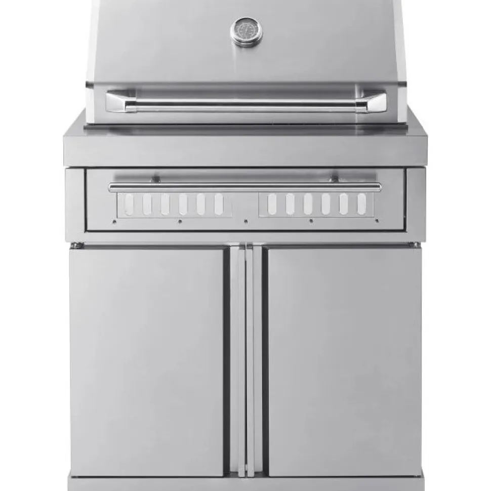 Vapaasti seisova hiiligrilli Myoutdoorkitchen Classic Line Stainless, ruostumaton teräs