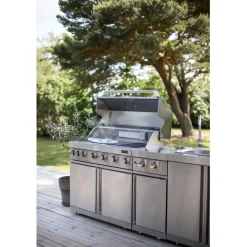 Vapaasti seisova kaasugrilli Myoutdoorkitchen Classic Line Stainless, 6 poltinta ja infrapunalämpö, rst