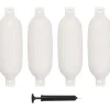 Veneen lepuuttaja, 4 kpl, valkoinen, 58,5x16,5 cm, PVC