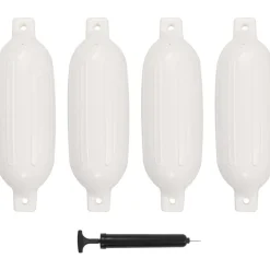 Veneen lepuuttaja, 4 kpl, valkoinen, 58,5x16,5 cm, PVC