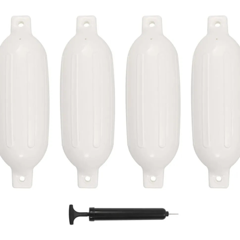 Veneen lepuuttaja, 4 kpl, valkoinen, 58,5x16,5 cm, PVC