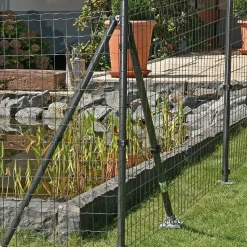 Verkkoaidan tolppa Ab Polar, pyöreä 48 mm korkeus 250 cm, harmaa