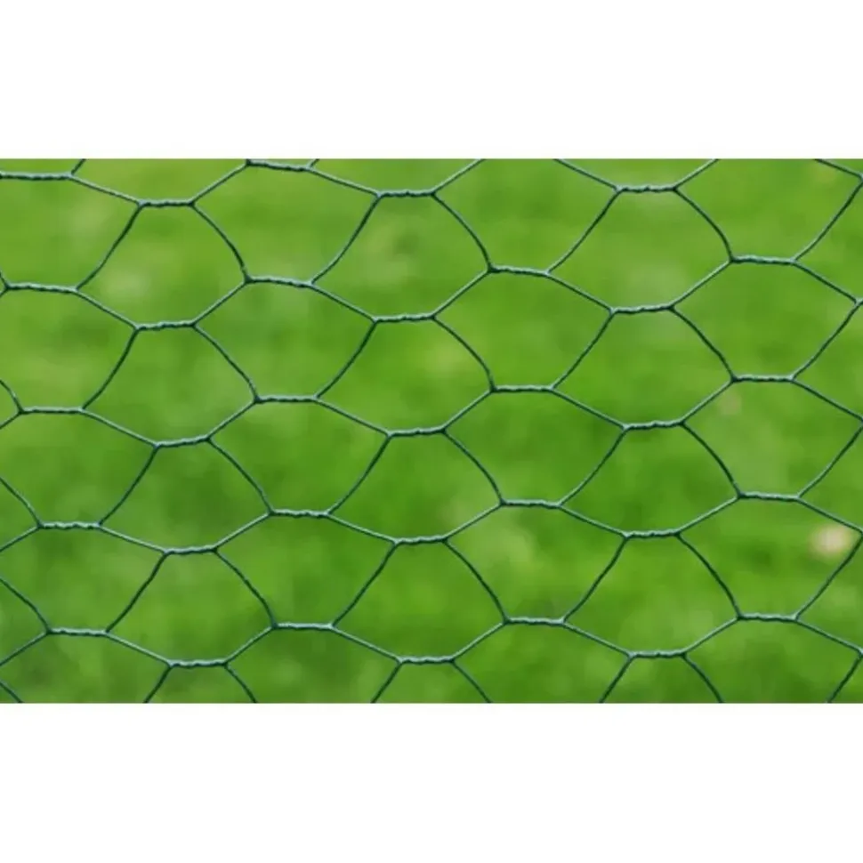 Verkkoaita galvanoitu teräs kuusikulmiokuvio 1x25m vihreä