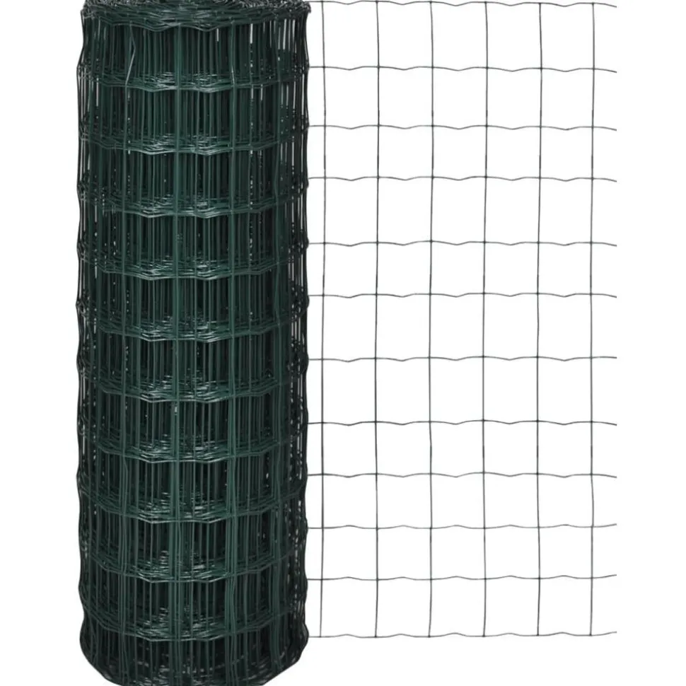 Verkkoaita teräs silmäkoko 76x63mm 25x1.2m vihreä