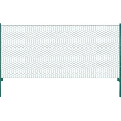 Verkkoaita tolpilla teräs 25x0.5m silmäkoko 13mm vihreä