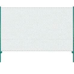 Verkkoaita tolpilla teräs 25x1.5m silmäkoko 50mm vihreä