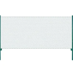Verkkoaita tolpilla teräs 25x1m silmäkoko 13mm vihreä