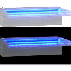 Vesiputous RGB LED-valoilla ruostumaton teräs eri kokoja
