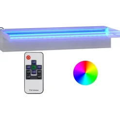 Vesiputous RGB LED-valoilla ruostumaton teräs eri kokoja