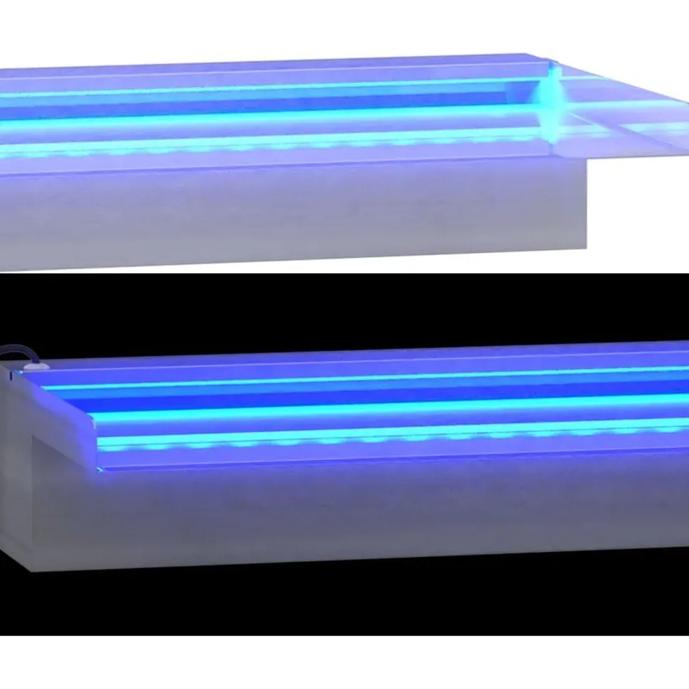 Vesiputous RGB LED-valoilla ruostumaton teräs eri kokoja