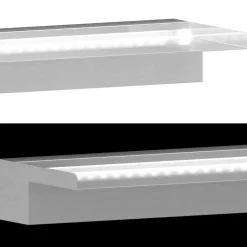 Vesiputous suihkulähde LED-valoilla ruostumatonta terästä 110cm