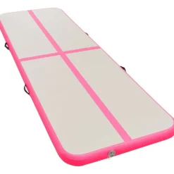Voimistelumatto, täytettävä, pumpulla 300x100x10cm, PVC, pinkki