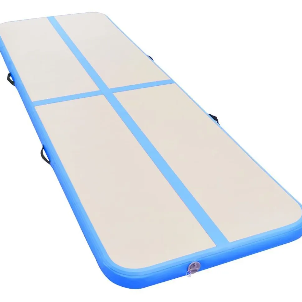 Voimistelumatto, täytettävä, pumpulla, 300x100x10cm, PVC, sininen