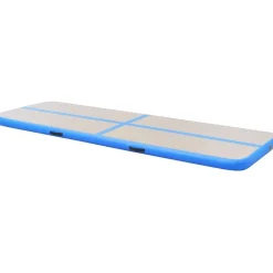 Voimistelumatto, täytettävä, pumpulla, 800x100x10cm, PVC, sininen