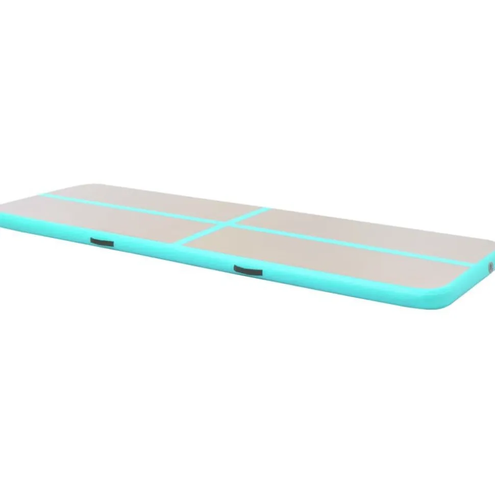 Voimistelumatto, täytettävä, pumpulla, 500x100x10cm, PVC, vihreä