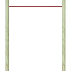 Voimistelutanko, 125cm, teräs, punainen, eri pakkauskokoja