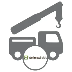 Wellmax-kuorman purku nosturilla