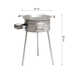 Wokkisetti GrillSymbol PRO-545 Ø54 cm B-400 kaasupoltin säädinletkusetti