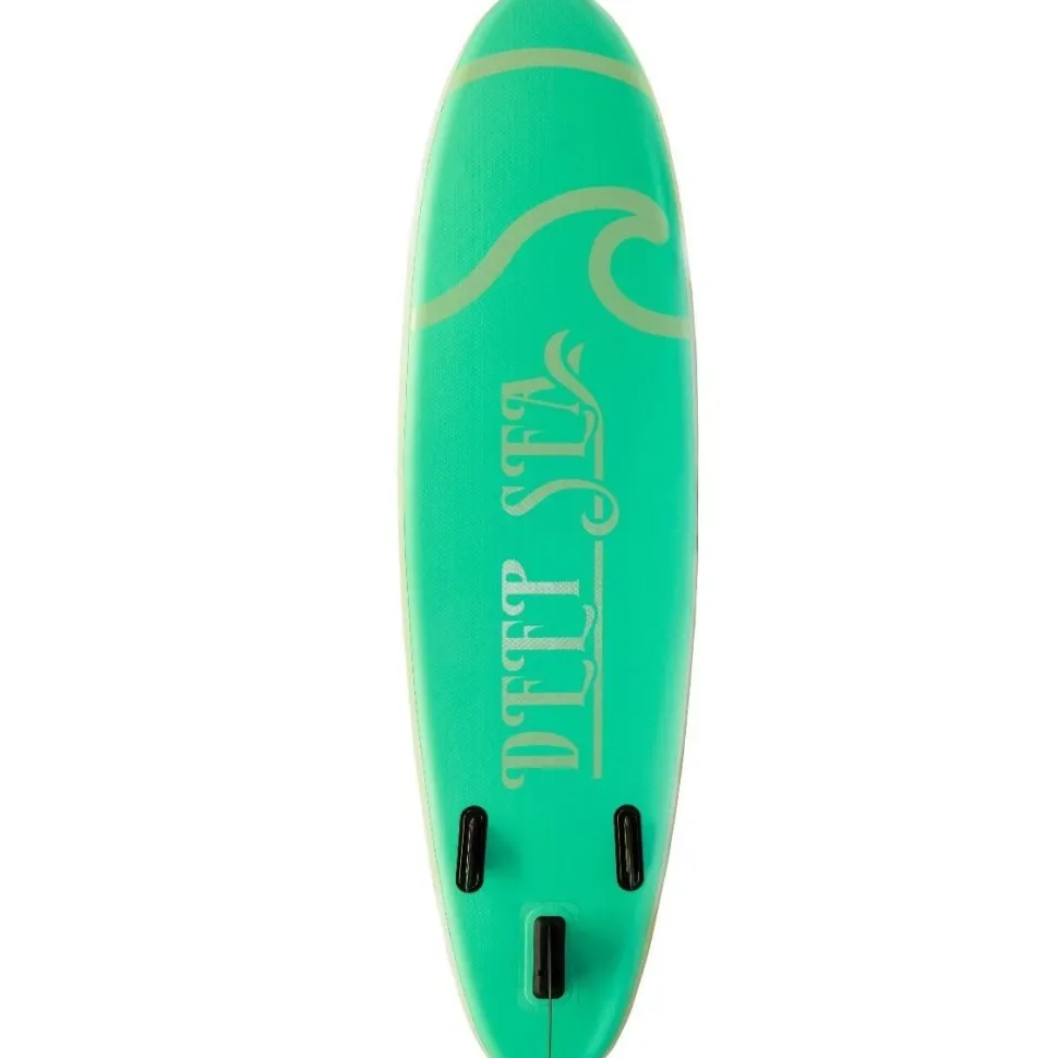2x SUP-lautasetti Deep Sea Standard ilmatäytteinen 275 cm 15 PSI vihreä