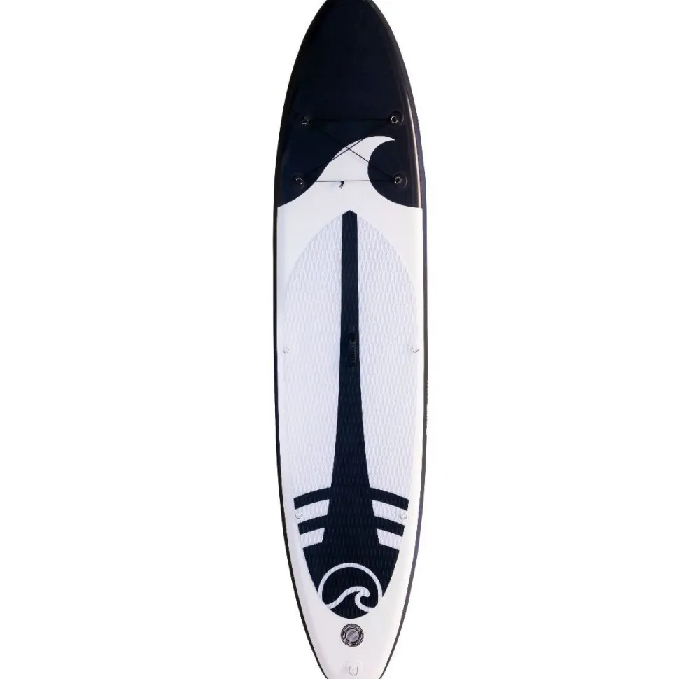 2x SUP-lautasetti Deep Sea XXL ilmatäytteinen 330 cm 15 PSI musta/valkoinen