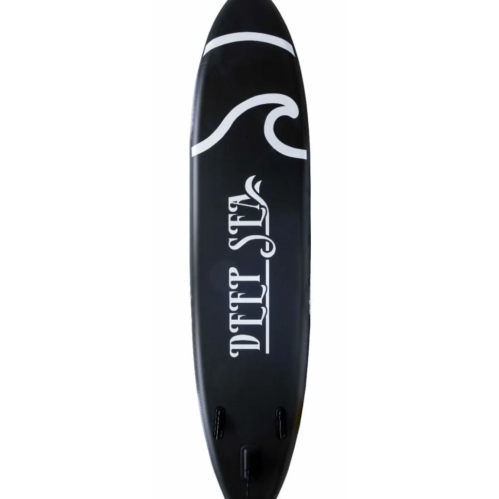 2x SUP-lautasetti Deep Sea XXL ilmatäytteinen 330 cm 15 PSI musta/valkoinen