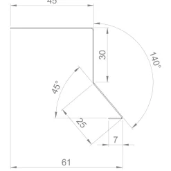 Ylävesipelti Keraplast Pural 45x50mm, 3.0m, harmaa