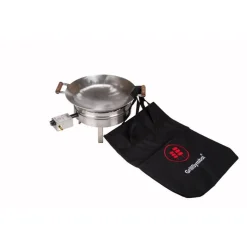 Wokkisetti GrillSymbol PRO-450-INOX Ø 45 cm D-300 kaasupoltin säädinletkusetti teräs